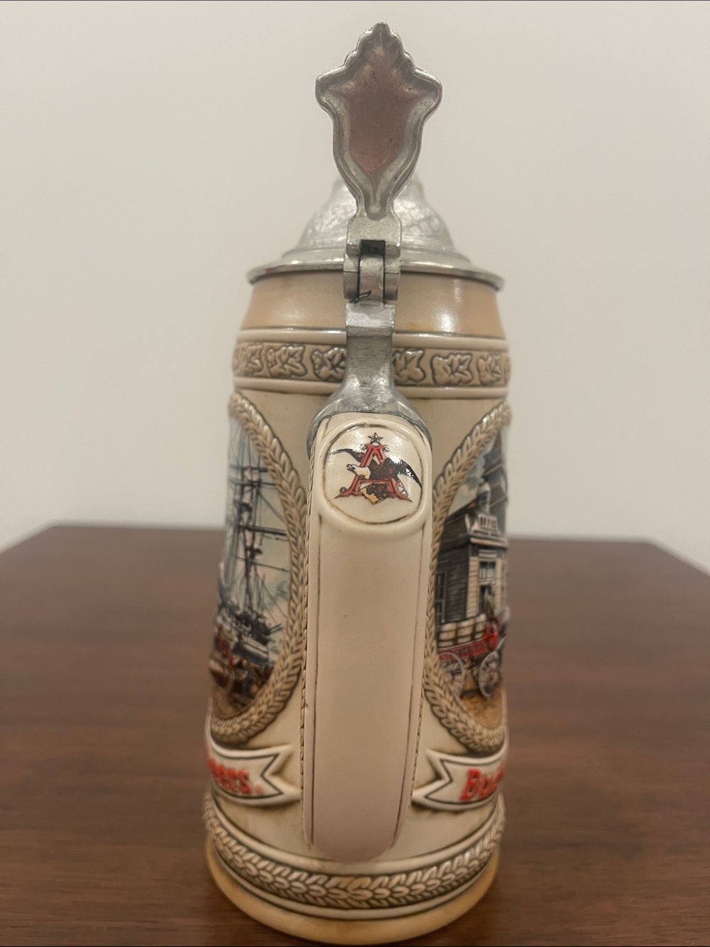 Vintage Anheuser-Busch “G” Series Lidded Stein 1985 - Picture 3 of 7